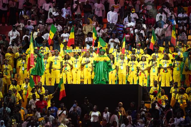 (261031) -- DAKAR, Oct. 31, 2026 (Xinhua) -- Artists perform during the opening ceremony of the 2026 Youth Olympic Games in Dakar, Senegal, Oct. 31, 2026. (Xinhua/Xie Jianfei)